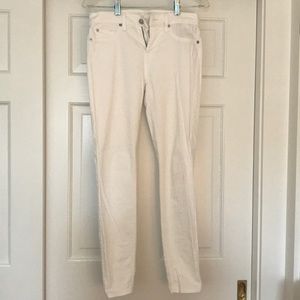 7 For All Mankind White Skinny Jeans